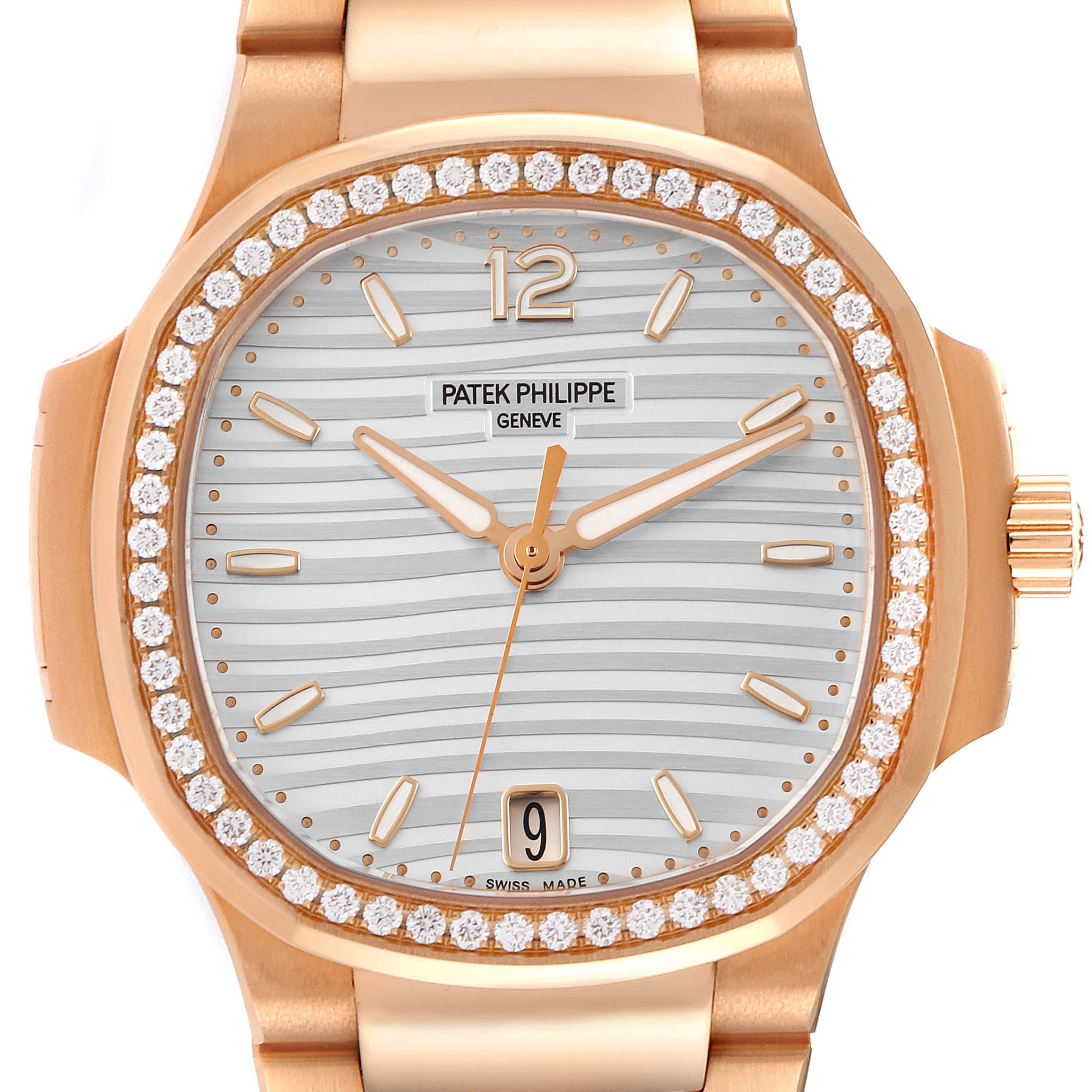 Patek Philippe Nautilus Rose Gold Diamond Ladies Watch | Buy at TrueFacet