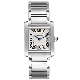 Cartier Tank Francaise Midsize 25mm Silver Dial Unisex Watch