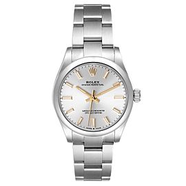 Rolex Midsize 31mm Silver Dial Automatic Steel Ladies Watch