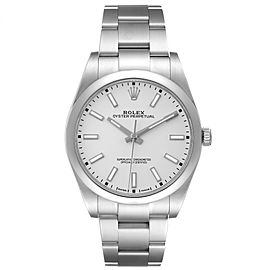 Rolex Oyster Perpetual Silver Dial Steel Mens Watch