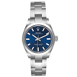 Rolex Oyster Perpetual Nondate Blue Dial Steel Ladies Watch