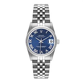 Rolex Datejust Midsize 31 Steel White Gold Blue Dial Ladies Watch