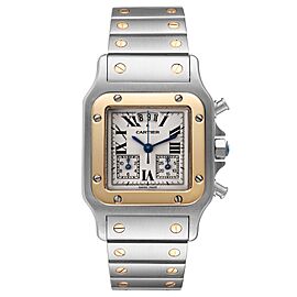 Cartier Santos Chronoflex Steel 18K Yellow Gold Watch