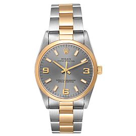 Rolex Oyster Perpetual Domed Bezel Steel Yellow Gold Mens Watch