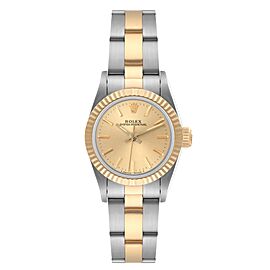 Rolex Oyster Perpetual Fluted Bezel Steel Yellow Gold Ladies Watch