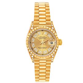 Rolex President Datejust 18K Yellow Gold Diamond Watch