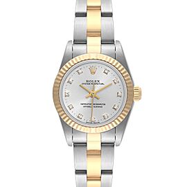 Rolex Oyster Perpetual Steel Yellow Gold Diamond Ladies Watch