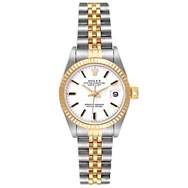 Rolex Datejust Steel Yellow Gold White Dial Ladies Watch