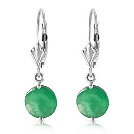 3.3 CTW 14K Solid White Gold Going Places Emerald Earrings