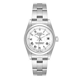 Rolex Date White Dial Oyster Bracelet Steel Ladies Watch