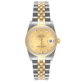 Rolex Datejust Midsize 31 Steel Yellow Gold Diamond Ladies Watch