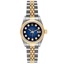 Rolex Datejust Steel Yellow Gold Diamond Ladies Watch