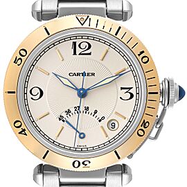 Cartier Pasha Power Reserve Mens Steel and Gold Watch