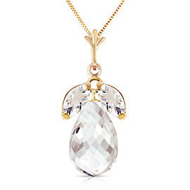 7.2 CTW 14K Solid Gold A Better Answer White Topaz Necklace