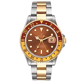 Rolex GMT Master II Rootbeer Yellow Gold Steel Watch