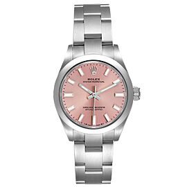 Rolex Oyster Perpetual Pink Dial Steel Ladies Watch