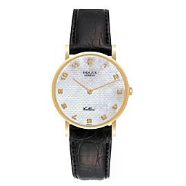 Rolex Cellini Classic Yellow Gold Mother Of Pearl Unisex Watch