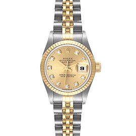 Rolex Datejust 26mm Steel Yellow Gold Diamond Ladies Watch