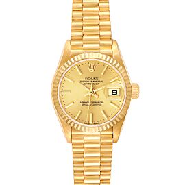 Rolex President Datejust 26mm 18k Yellow Gold Ladies Watch