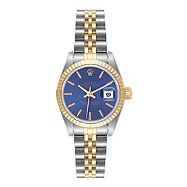 Rolex Datejust Steel Yellow Gold Blue Dial Ladies Watch