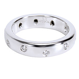 Tiffany & Co. 950 Platinum Diamond Etiole Ring Size 3.25