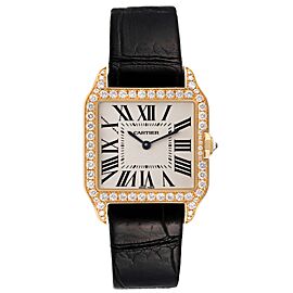 Cartier Santos Dumont 18k Yellow Gold Silver Dial Unisex Watch