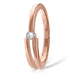 14K Solid Rose Gold Ring withNatural Channel Set Diamond
