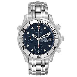 Omega Seamaster Chronograph Blue Dial Steel Mens Watch