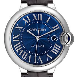 Cartier Ballon Bleu Stainless Steel Blue Dial Automatic Watch