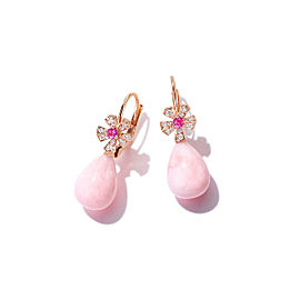 Wonderland Teardrop Pink Opal Earrings