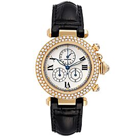 Cartier Pasha Chronograph Yellow Gold Diamond Ladies Watch