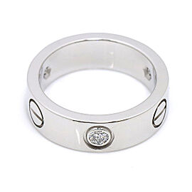 CARTIER 18K white Gold Ring US 4.75 SKYJN-214