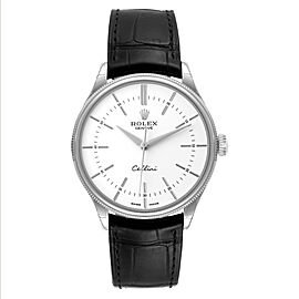 Rolex Cellini Dual Time White Gold Automatic Mens Watch