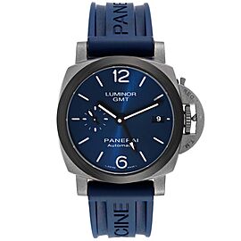 Panerai Luminor GMT 44mm Blue Dial Titanium Watch