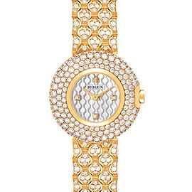 Rolex Cellini Orchid Yellow Gold Diamond Ladies Watch