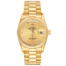 Rolex President Day-Date Yellow Gold Champagne Dial Mens Watch