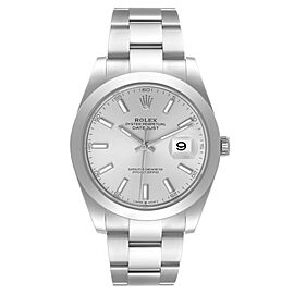 Rolex Datejust 41 Silver Dial Steel Mens Watch