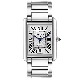Cartier Tank Must XL Silver Dial Automatic Steel Mens Watch