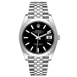 Rolex Datejust 41 Black Dial Steel Oyster Bracelet Watch