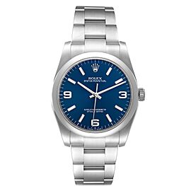 Rolex Oyster Perpetual 36mm Blue Dial Steel Mens Watch