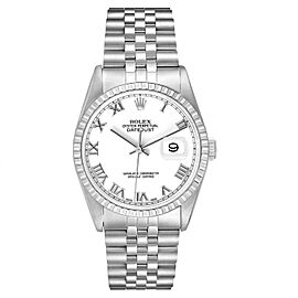 Rolex Datejust 36 White Roman Dial Steel Mens Watch