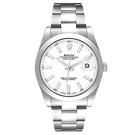 Rolex Datejust 41 White Dial Steel Oyster Bracelet Watch