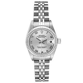 Rolex Datejust Steel White Gold Silver Dial Ladies Watch