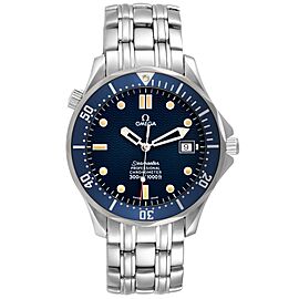 Omega Seamaster Blue Dial Steel Mens Watch