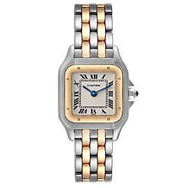 Cartier Panthere Ladies Steel Yellow Gold 2 Row Ladies Watch