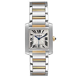 Cartier Tank Francaise Steel Yellow Gold Large Mens Watch