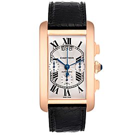 Cartier Tank Americaine XL Chronograph 18K Rose Gold Watch