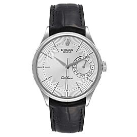 Rolex Cellini Date 18K White Gold Silver Dial Automatic Mens Watch