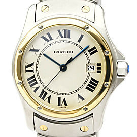CARTIER Santos Cougar Stainless steel 18K Yellow Gold Quartz Watch LXGoodsLE-401