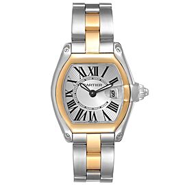 Cartier Roadster Silver Dial Steel Yellow Gold Ladies Watch
